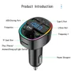 Bluetooth 5.0 FM Transmitter Car Kit Mp3 Player PD Dual USB Charger Support U Disk TF Card Ulignless Musicfree G67