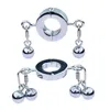 Nxy cockrings roestvrijstalen testbalkogel brancard penis scrotum cbt terughoudendheid sloten zware ring cockring metalen ballen hangers 220505