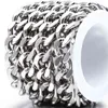 Cuban Chain for Men Women Punk Stainless Steel Curb Link Chains Necklace Vintage Bracelet Jewelry Making Width 10mm 1M