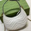 2022 half-moon-shaped mini Bag Designer women's Textured Genuine Leather Shoulder Bags Crescent Silhouette Handbag with Antique