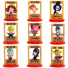 9pcs Anime Keychain OnePiece Pirate King Monkey D Luffy Ace Chopper Cartoon Figures Acrylic Pendant Bag Accessory