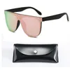 النظارات الشمسية الموضة الوردي مرآة مربع النساء الرجال العلامة التجارية مصمم نظارات كبيرة الحجم عاكسة الإناث أعلى نظارات ظلال UV400 النظارات الشمسية