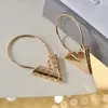 2022 NEW FASHION 18K GOLD GLAMOR HOOP v Enclass Classic Luxury Designer Stud arits for Women Top Stainsal Steel Jewelry293a