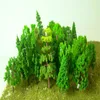 30 Teile/los Modell Grüne Bäume Gemischt Draht Und Kunststoff Modell Landschaft Zug Layout Garten Landschaft Miniatur 2206215874946