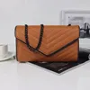 6 Farben Mode Damen Umhängetasche Cross Body Schwarz Bonded Flap Handtaschen Geldbörsen Kaviar Krokodilmuster Leder Messenger Bag Geldbörsen