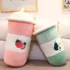 CM Cartoon Fruit Tea Cup Shaped Pillow Plush Toys Real Life Filled Moft rygg roliga dödsgåvor för barn Födelsedag J220704