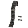 12/13/14/16/17/18/19/20/21/22mm Watch Band Strap Stainless Steel Watchband Bracelet Hollow arc interface With Tool Pins Replace 220622