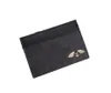 Partihandel Fashion Credit Card Holders Women Mini Tiger Plånbok Högkvalitativ äkta läder Mens Designer Pure Color Card Holder Wallet med låda