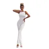 Witte eenvoudige prom jurk jumpsuits zeemeermin avondjurken sexy club dragen speciale gelegenheid jurken