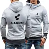 Sudaderas con Capucha para Hombre Sudaderas Otoño/Invierno Sudadera para Hombre Marca CUBE Jersey Suéter Informal Cárdigan Chaqueta con Cremallera DiagonalHombres