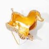 Akşam çantası köpek şekilli kristal debriyaj çantası kadın yenilik para parti çantası ve elmas lüks tasarımcı düğün 220622