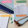 Notepads 2022 Planner, jaar wekelijks maandelijkse planner met tabbladen, glad faux leer, januari tot december 2022, dubbel-draads binding