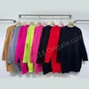 Maglione da donna di media lunghezza pullover girocollo maglione Desinger taglia libera multi colore