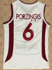 Xflsp #6 Kristaps Porzingis Team Latvijas Basketball jersey Embroidery Stitched