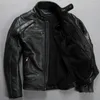 Men's Leather & Faux Mens Top Skulls Genuine Suit Cowhide Motorcycle Jacket Special