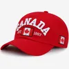 Wiosenne czapki baseballowe dla kobiet haft haftowy kanada klonowa czapka retro swoboda streetwear bawełniana casquette snapback czapka