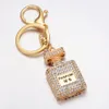 Crystal Rhinestone parfumfles sleutelhanger tas auto portemonnee sleutelhanger ring hanger sieraden sleutelring gift souvenir