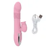 Nxy Vibrators g Spot Dildo Rabbit Vibrator Empuje automático Pulsador Juguetes sexuales para mujeres Estimulador de clítoris Vagina Masajeador Juegos para adultos Juguete 220418