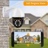 Caméra IP HD 5MP Mini caméras de vidéosurveillance WiFi sans fil PTZ CCTV caméra de sécurité à domicile suivi automatique extérieur 4X Zoom Alexa AA220315