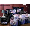 Printed Bedding Set 4 Pcs Queen Size Duvet Cover Flat Sheet with 2 Pillowcases Drop Shi