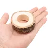 Creative Wood Serve Ring Wedding Table Decoration Rings Hotel Rustic Retro Bark Wood Pile Crafts Ornament LK205