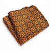 Laço amarra floral lenço de bolso de bolso de seda 100% floral 25 25 cm homens paisley jacquard tecido lenço de partido toalha ascot tiebow arco.