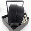 Lusso di alta qualità Moda Donna Uomo Designer Cinture Pelle Fibbia in bronzo nero Classico Cintura casual perla Larghezza 3,8 cm Con scatola