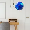 Wanduhren Temperierte Glasuhr moderne Pendelbatterie bunte bunte für Schlafzimmer Büro Wohnheimdekoration