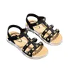 Flickor Sandaler Sommar Soft Bottom Non-Slip Primary School Dents Barnens Princess Sandaler PVC Gladiator Baby Girl Shoes G220418