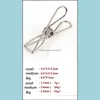 Spring Clothes Clips Stainless Steel Pegs For Socks Pos Hang Rack Parts Practical Portable Holder Accessories Wire Clip Drop Delivery 2021 H
