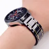 20 mm 22 mm Luxury Ceramic Steel Black Black pour Galaxy Watch4 S3 Amazfit GTS Watch Band Bracelet Bracelet Braceban 2206248724686