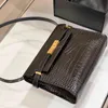 y-bokstäver axelpåsar läder handväskor designers väskor kvinnor vintage designer handväska alligator crossbody unika messenger klassiska plånböcker 0429