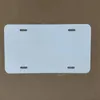 Étiquette de plaques d'immatriculation automobile en aluminium en métal de sublimation pour le travail de conception personnalisée 0,5 mm d'épaisseur 15x30cm 4 trous 600pcs Sea Shipping DAS482