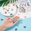 Charms 32pcs/box Mixed Resin Butterfly Flower Alloy Enamel Drop Pendants DIY Charm Necklace Earrings Jewelry Making AccessoriesCharms