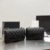 Designer-Classic flap flap kedja axelväskor kvinnor läder rhombus plaid handväska 20cm plånbok crossbody väska