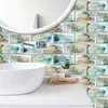 24pcs New Design Waterproof Brick Wall Self-Adhesive 3D PVC Tile Stickers Kitchen Bathroom Home Decoration