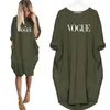 夏の女性ドレスヘッジホッグレタープリントルーズファッション服プラスサイズミニドレスカジュアルMujer2749