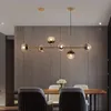 Lâmpadas pendentes Luzes de arte de lâmpada nórdica Luzes de arte moderna Modelo de sala de vidro Bulbo Loft Luminire Suspension Hanglamp Luster PendentEnding REDENDO