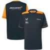 McLaren F1 fãs de equipes t camisetas de camisetas 2024 Summer Mens Formula 1 Racing Roupas de manga curta esportes ao ar livre