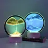 Nieuwigheden Desktop drijfzand schilderij dynamische zandloper ornament lamp creatieve decompressie slaapkamer nachtkastje lamp 3D stereo nachtlampje