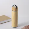 Bûches de bambou en acier inoxydable Thermos gobelets bouteille thé café isolé bouteille d'eau flacons sous vide bureau cadeau tasse par mer BBB15318