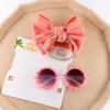 New Kids Sunglasses Headband Set Baby Girls Hair Accessories Toddler Head Bands Infant Headwear Newborn Photography Props 0-4Y