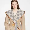 2022 New spring and autumn checkerboard woollen Women's Wool & Blends double wear waist slimming hooded coat printed trench coat trend