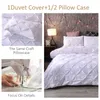 Lyxigt sängkläder uppsättning Vit Euro Duvet Skal med örngott Twin Queen Double Nordic Bed Cover Set No Sheet King 3pcs 220x240 Hem 220316