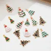 Christmas Decorations Xmas Tree Alloy Pendant Necklace Bracelet Earrings DIY Pendant Keyring Pendants Jewelry Accessory BH7280 TYJ