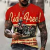 Camisetas masculinas séries de carros masculinos de impressão 3D de impressão masculina casual de-juba-de-chão curto