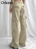 Odessa Vintage 90s Cargo Pants dames mode mode lage taille broek herfst overalls baggy rechte jeans sprookje oversized 220811