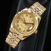 Klassische Männer Frau Paare Uhr Watches Quarz Bewegung Stahlstil Elegante Armbanduhr Designer Gold Uhr Saphir wasserdicht 41 mm 3214e