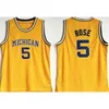 Chen37 2019 Michigan Wolverines Basketball 1 Charles Matthews 2 Jorda Poole Jersey Men 5 Jalen Rose 4 Chris Webber 25 Juwan Howard 41 Glen Rice