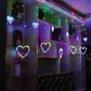 Strings Romantic Heart-vormige LED Light String Love Gordijn Lamp voor Holiday Wedding Party Lighting Christmas Festival Decoration